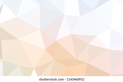 Light Orange vector abstract polygonal pattern. Colorful illustration in abstract style with triangles. New template for your brand book.