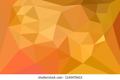 Light Orange vector abstract polygonal pattern with a heart in a centre. A sample with polygonal shapes. Completely new template for your banner.
