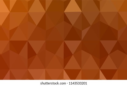 Light Orange vector abstract polygonal template. Elegant bright polygonal illustration with gradient. Textured pattern for your backgrounds.