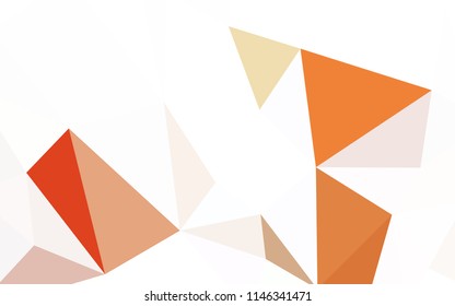 Light Orange vector abstract polygonal background. Colorful illustration in polygonal style with gradient. Completely new template for your banner.