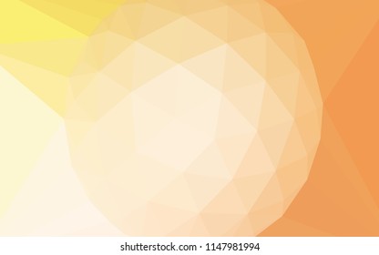 Light Orange vector abstract polygonal template with a gem in a centre. Illustration in Origami style with gradient. Template for cell phone's backgrounds.