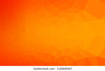 Light Orange vector abstract polygonal cover. Colorful illustration in abstract style with gradient. A new texture for your design.