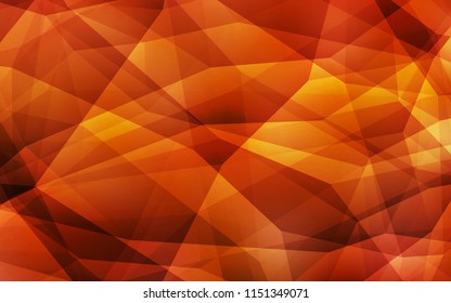 Light Orange vector abstract polygonal background. Colorful illustration in abstract style with triangles. Brand new design for your business.