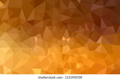 Light Orange vector abstract polygonal pattern. Creative illustration in halftone style with triangles. Textured pattern for your backgrounds.