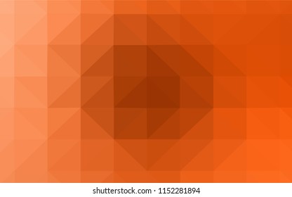 Light Orange vector abstract polygonal template. Glitter abstract illustration with an elegant triangles. Textured pattern for your backgrounds.