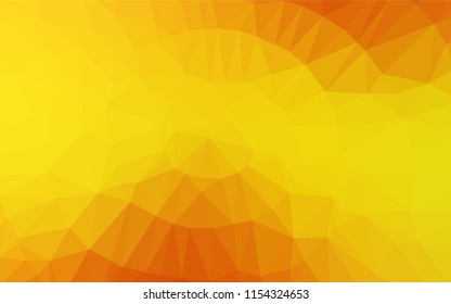 Light Orange vector abstract polygonal layout. Shining illustration, which consist of triangles. A completely new template for your business design.