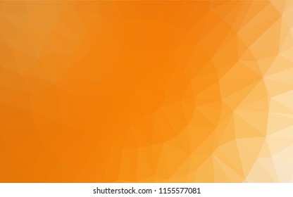 Light Orange vector abstract polygonal texture. A sample with polygonal shapes. Brand new style for your business design.