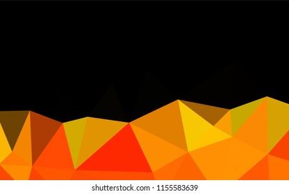 Light Orange vector abstract polygonal cover. Shining colored illustration in a Brand new style. The polygonal design can be used for your web site.