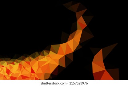 Light Orange vector abstract polygonal layout. A sample with polygonal shapes. The completely new template can be used for your brand book.