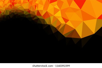 Light Orange vector abstract polygonal cover. Creative illustration in halftone style with gradient. Brand new style for your business design.