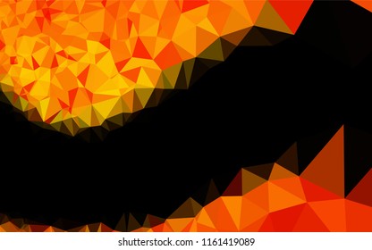 Light Orange vector abstract polygonal layout. Geometric illustration in Origami style with gradient.  A completely new design for your business.