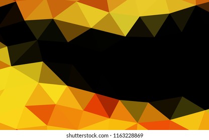 Light Orange vector abstract polygonal abstract polygonal. Triangular geometric sample with gradient.  The polygonal design can be used for your web site.