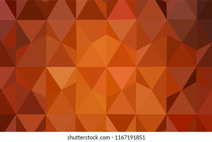 Light Orange vector abstract polygonal template. Colorful abstract illustration with triangles. Template for cell phone's backgrounds.