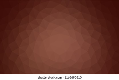 Light Orange vector abstract polygonal template. Shining polygonal illustration, which consist of triangles. New template for your brand book.