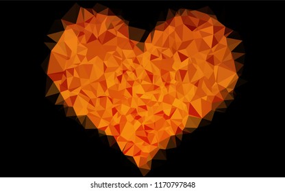 Light Orange vector abstract polygonal cover. A sample with polygonal shapes. Brand new style for your business design.