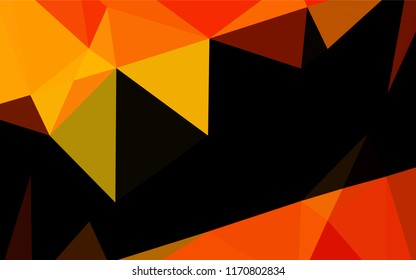 Light Orange vector abstract polygonal texture. A vague abstract illustration with gradient. A completely new template for your business design.