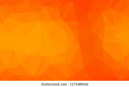 Light Orange vector abstract polygonal layout. Glitter abstract illustration with an elegant design. A new texture for your design.