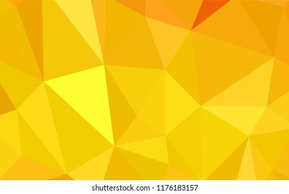 Light Orange vector abstract polygonal pattern. A completely new color illustration in a polygonal style. Brand new style for your business design.