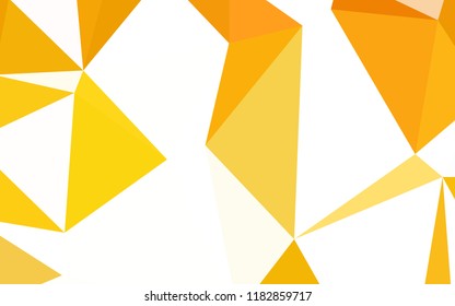 Light Orange vector abstract polygonal background. Shining colorful illustration with triangles. Brand new design for your business.