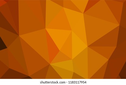 Light Orange vector abstract polygonal background. Colorful illustration in abstract style with triangles. Triangular pattern for your design.