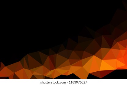 Light Orange vector abstract polygonal layout. Brand new colored illustration in blurry style with gradient. A completely new design for your business.