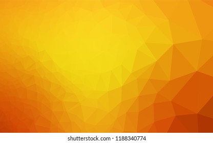 Light Orange vector abstract polygonal texture. An elegant bright illustration with gradient. The textured pattern can be used for background.