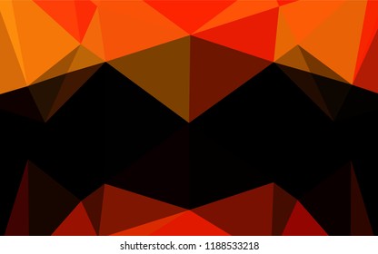 Light Orange vector abstract polygonal texture. Shining colored illustration in a Brand new style. The textured pattern can be used for background.