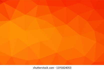 Light Orange vector abstract polygonal cover. Creative geometric illustration in Origami style with gradient. The elegant pattern can be used as part of a brand book.