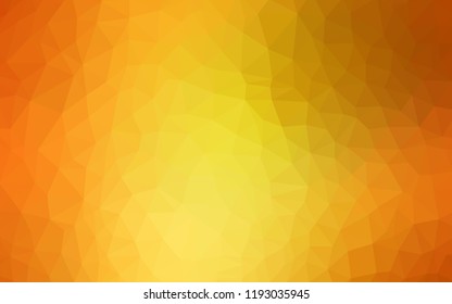 Light Orange vector abstract polygonal background. A completely new color illustration in a polygonal style. Triangular pattern for your design.