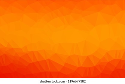 Light Orange vector abstract polygonal texture. Colorful abstract illustration with gradient. The textured pattern can be used for background.