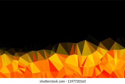 Light Orange vector abstract polygonal texture. An elegant bright illustration with gradient. The polygonal design can be used for your web site.
