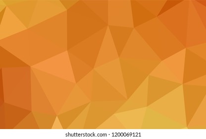 Light Orange vector abstract polygonal template. Geometric illustration in Origami style with gradient.  A completely new design for your leaflet.