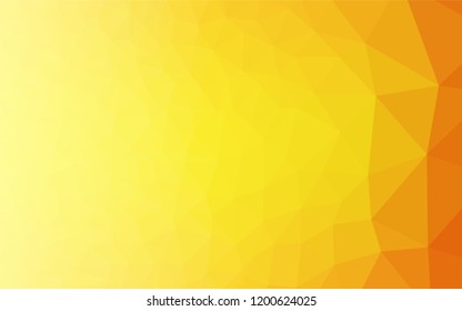 Light Orange vector abstract polygonal layout. Colorful illustration in abstract style with gradient. The best triangular design for your business.
