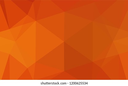 Light Orange vector abstract polygonal cover. Glitter abstract illustration with an elegant design. A completely new design for your business.