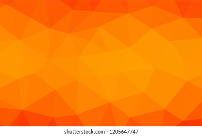 Light Orange vector abstract polygonal cover. A sample with polygonal shapes. Brand new style for your business design.