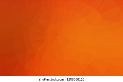 Light Orange vector abstract polygonal layout. Modern geometrical abstract illustration with gradient. The elegant pattern can be used as part of a brand book.
