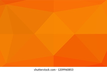Light Orange vector abstract polygonal layout. A completely new color illustration in a vague style. Triangular pattern for your business design.