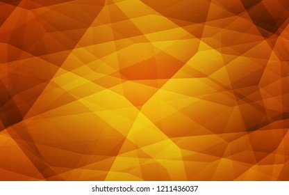 Light Orange vector abstract polygonal background. Creative illustration in halftone style with triangles. Brand new design for your business.