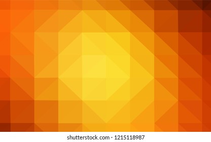 Light Orange vector abstract polygonal template. Creative geometric illustration in Origami style with gradient. New template for your brand book.