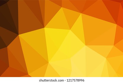 Light Orange vector abstract polygonal template. Colorful illustration in abstract style with triangles. A new texture for your web site.