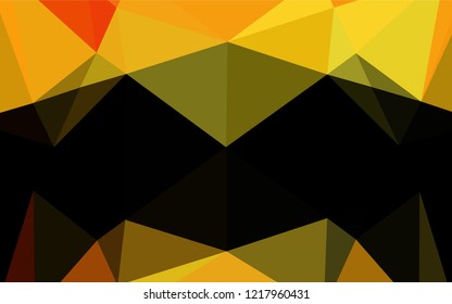 Light Orange vector abstract polygonal cover. Glitter abstract illustration with an elegant design. The textured pattern can be used for background.