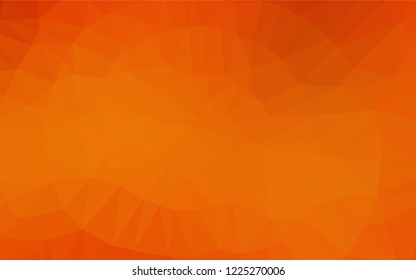 Light Orange vector abstract polygonal cover. Colorful illustration in abstract style with gradient. A completely new design for your business.