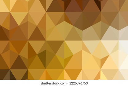 Light Orange vector abstract polygonal pattern. Colorful illustration in polygonal style with gradient. A completely new design for your leaflet.