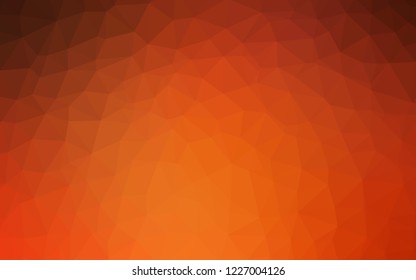 Light Orange vector abstract polygonal pattern. Elegant bright polygonal illustration with gradient. Polygonal design for your web site.