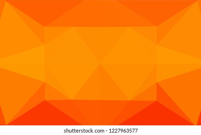 Light Orange vector abstract polygonal texture. Modern geometrical abstract illustration with gradient. A completely new template for your business design.