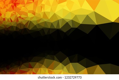 Light Orange vector abstract polygonal texture. Shining illustration, which consist of triangles. Brand new design for your business.