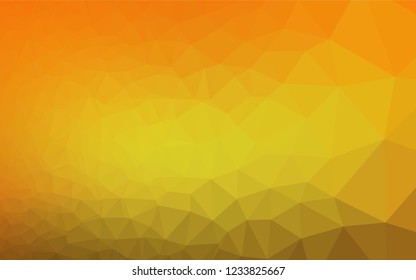 Light Orange vector abstract polygonal layout. Colorful abstract illustration with gradient. The elegant pattern can be used as part of a brand book.