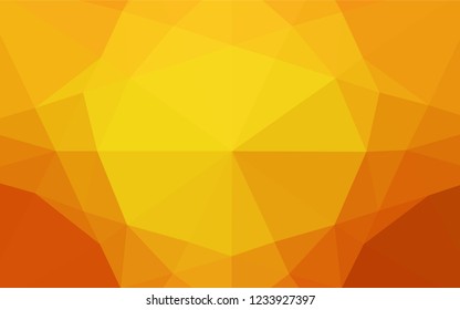 Light Orange vector abstract polygonal layout. Colorful abstract illustration with gradient. Brand new style for your business design.
