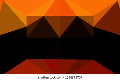 Light Orange vector abstract polygonal layout. Brand new colored illustration in blurry style with gradient. A new texture for your design.