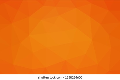Light Orange vector abstract polygonal texture. Creative illustration in halftone style with gradient. A new texture for your design.